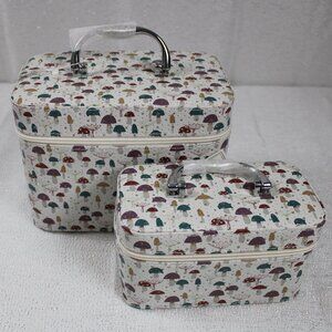 NWT- Blush Crush vegan, Makeup box With Mirror Mushroom Design Set
